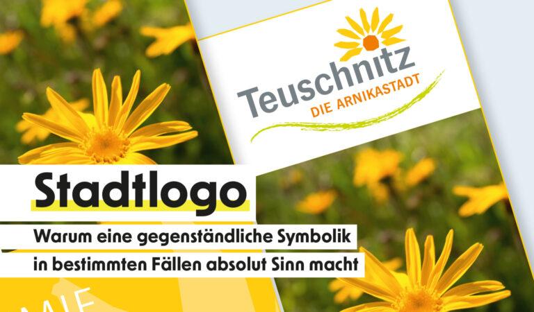 Stadtlogo mit gegenständlicher Symbolik