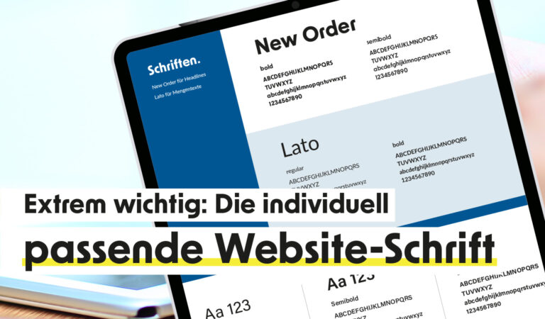 Die richtige Websiteschrift auswählen