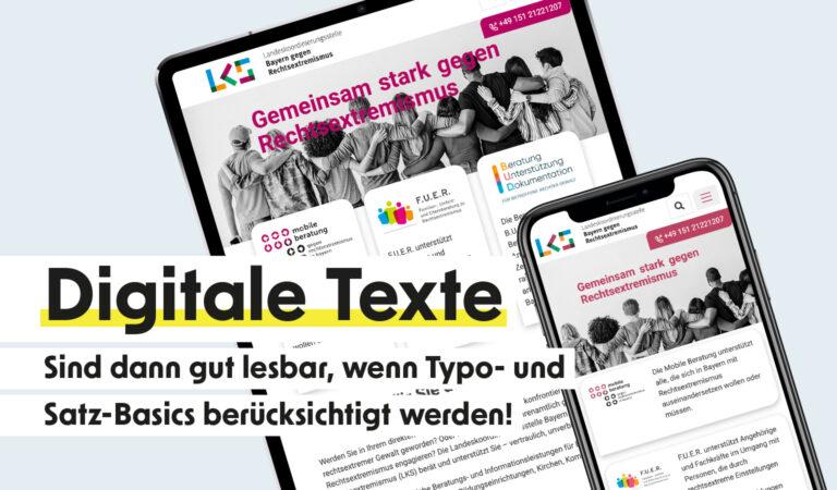 Auch online: Gute Typo und guter Satz