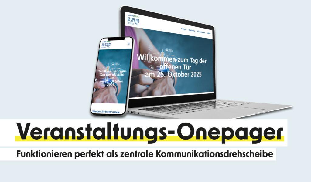 Onepager für Veranstaltungen wie Tage der offenen Tür