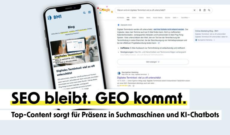 GEO statt SEO? Nein. GEO und SEO!